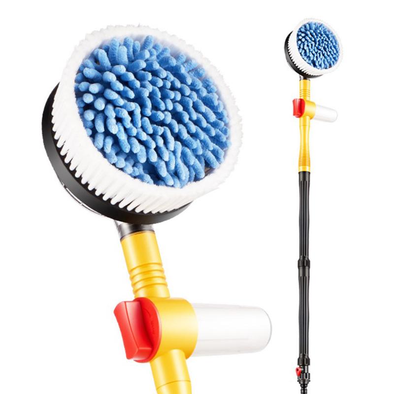 5Pcs/Set Car Cleaning Brush Car Wash Foam Brush Automatic Rotary Long Handle Cleaning Mop Chenille Broom Cleaning Tools