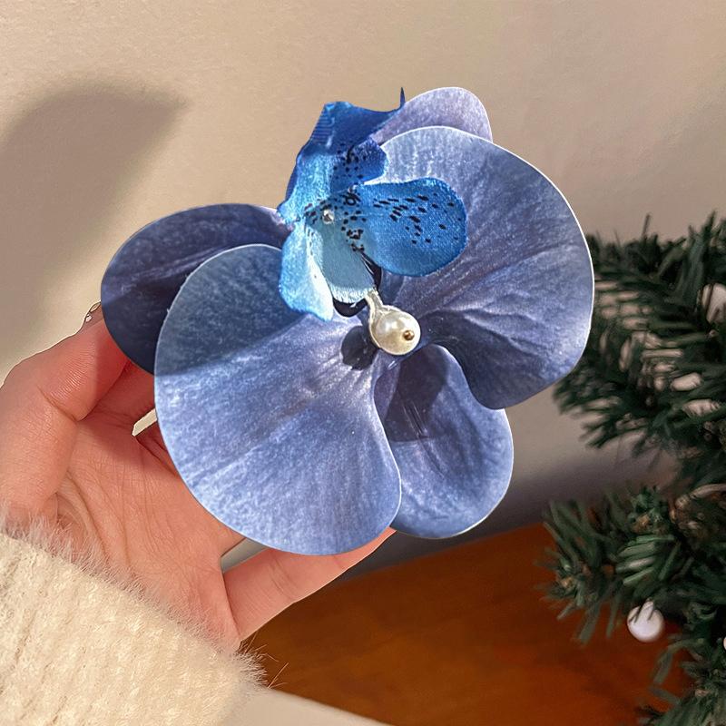 Fashion Elegant Orchid Duckbill Clip Seaside Vacation Bangs Clip Vintage Rustic Hair Accessories