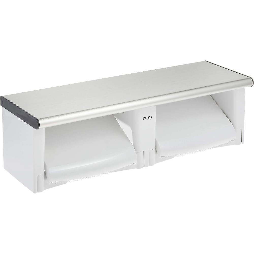 TOTO YH702 Double Paper Roll Holder with Shelf (Stainless Steel), Resin