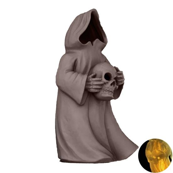 Halloween Decoration 3D Printed Ghosts Figure Faceless Standing Ghost Statue Ornament with LED Tea Lights