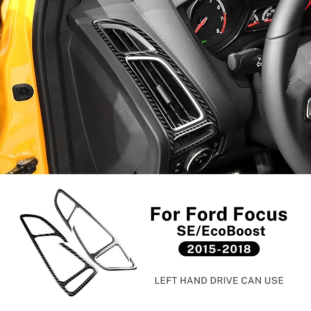 

Real Soft Carbon Fiber Sticker For Ford Focus SE RS ST Ecoboost 2012-2015 2016 2017 2018 LHD RHD Car Side of Instrument Outlet