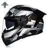 Flip-Up Motorcycle Helmet With Dual Visors ABS Full Face Men Women Scooter Riders