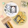 Pacote de Material para Bordado Artesanal DIY, Flores e Plantas, Amor de Outono e Cores de Outono, Estilo Chinês