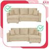 Bella Corner Sofa Bed with Sleeping Function, Corner Sofa, Family Furniture, Beige Velvet