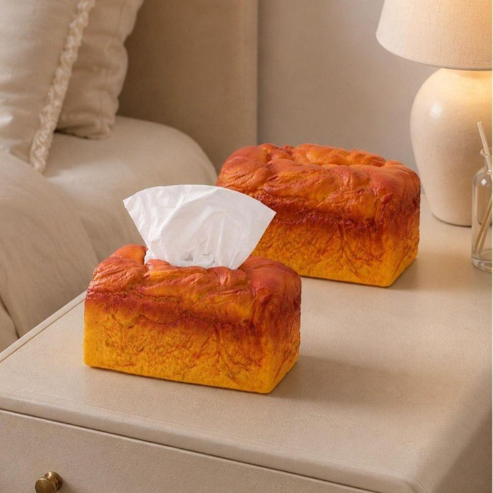 Loaf Shaped Toast Tissue Holder Simulation Decorative Tissue Dispenser Living Room Decor