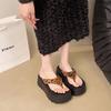 Fashion Summer Fashion Thick Bottom Clip Toe Women Slippers  Fashion Platform Flats Slides Female Shoes Zapatos De Mujer