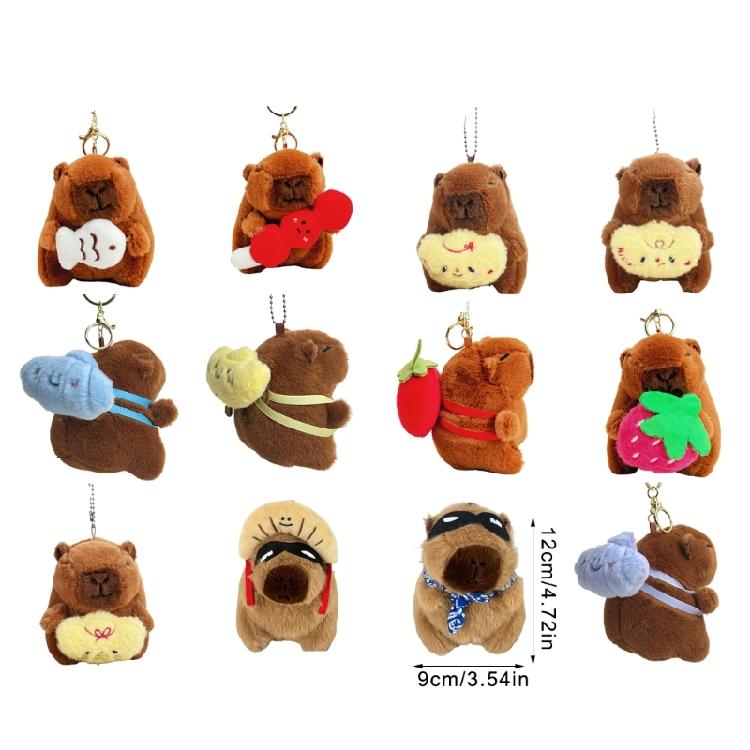 Capybara Plush Keychain Bag Decoration Bags Pendant Lucky Charm Keyring Purse Accesories Designed For Adults