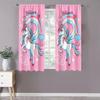 2PCS Rainbow Unicorn Curtain with Rod Bag Design for Privacy Protection   Suitable for Various Decorative Scenarios