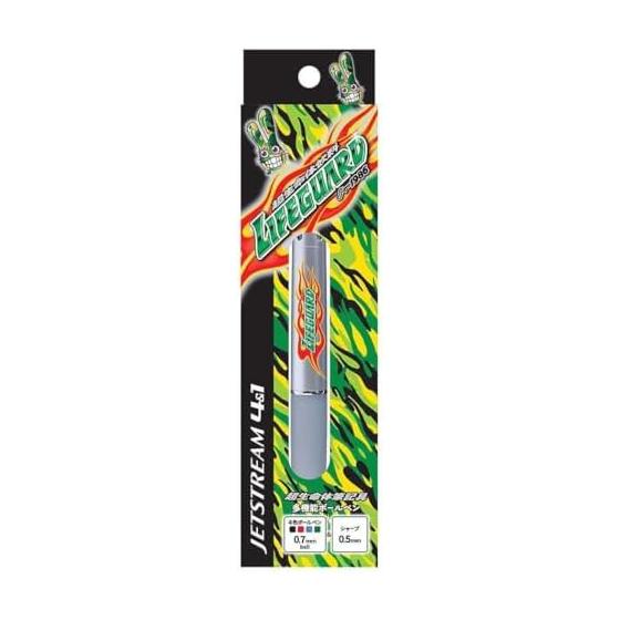 LIFEGUARD Jetstream Multi-function Pen 4&1 / Ballpoint 0.7mm, Mechanical Pencil 0.5mm, Silver
