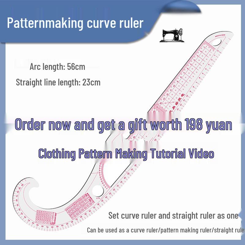 Multifunctional Tailor's Ruler Set: 3245 Curved Pattern & Cutting Tools