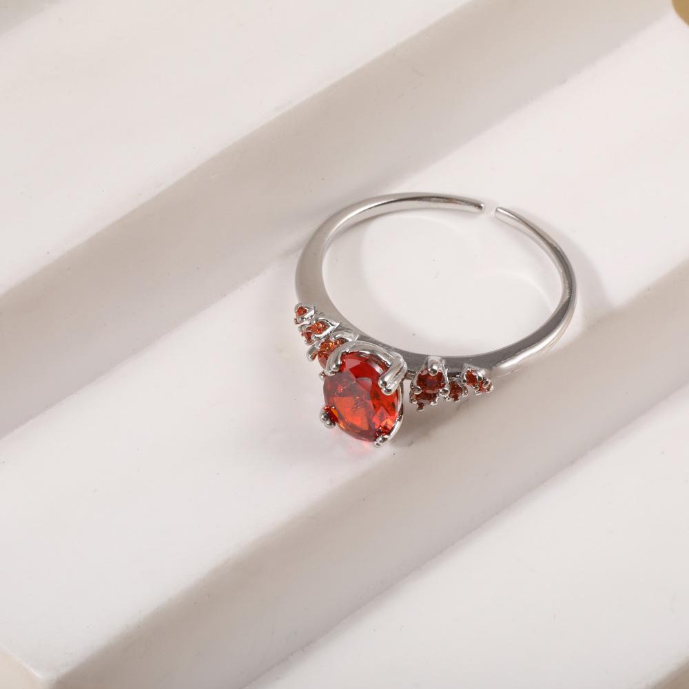 Κομψό Δαχτυλίδι Ζιργκόν Επιχρυσωμένο για Γυναίκες - Μοντέρνο, Εξαιρετικό και Απλό Σχέδιο