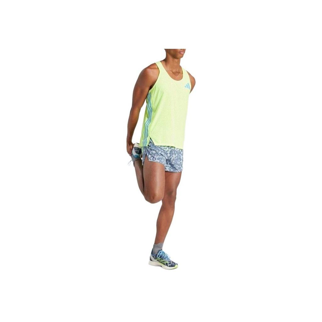 adidas Road To Records Slim Fit Atmungsaktives Ärmelloses Tanktop Herren Tops Grün IT8859