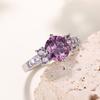 Bagues CAOSHI Délicates Zirconium Cubique Violettes pour Femmes Charmants Bijoux de Mariage de Mariée Cadeau Accessoires pour Doigts Féminins Tempérament
