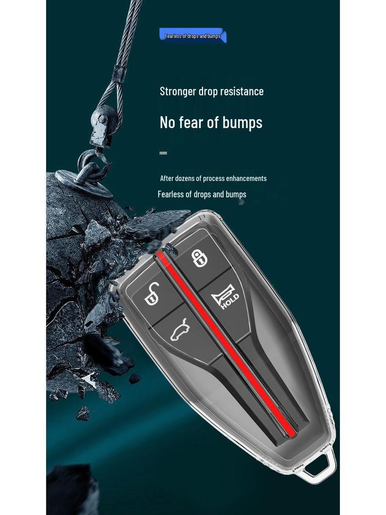 Schlüsseletui für Hongqi HS5/HS7 - Transparente Hülle und Tasche für Männer und Frauen (2022)