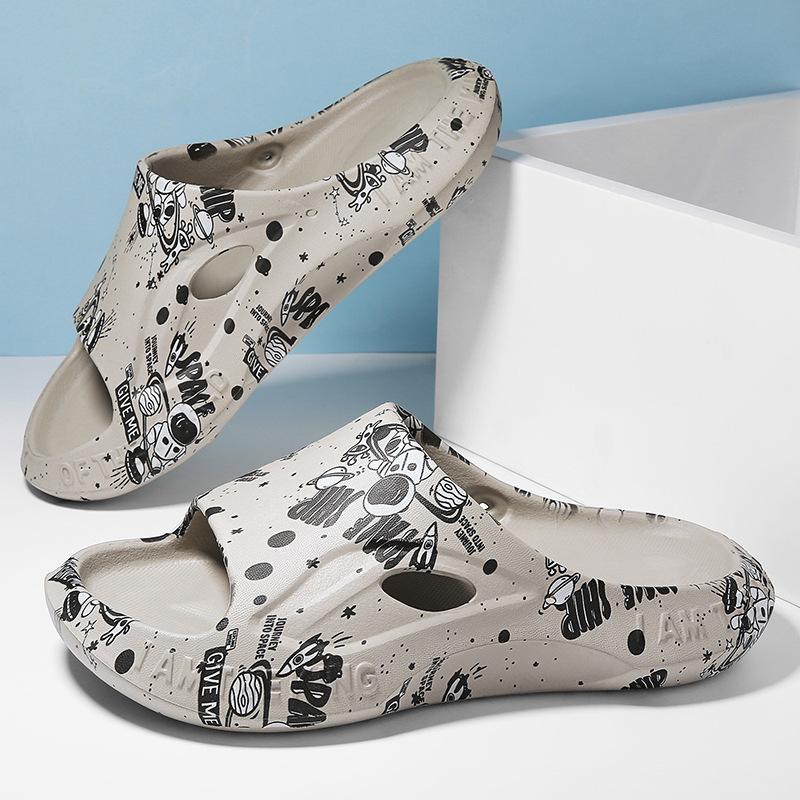 Fashion Men Casual Beach Slippers Platform Flip Flops Sandals Summer 2024 New Couples Indoor Soft EVA Bathroom Non-slip Floor Slides