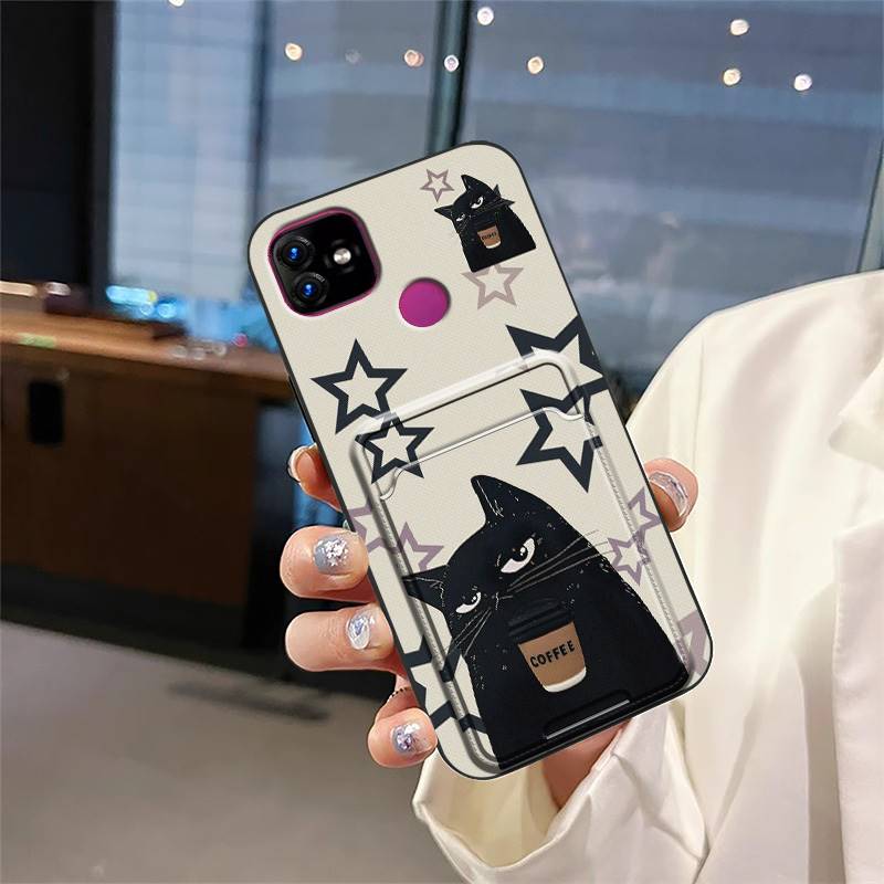 Waterproof Back Cover Phone Case For Itel P36/P36 Pro/vision1 Plus Durable Card slot Full wrap Fashion Design Soft case