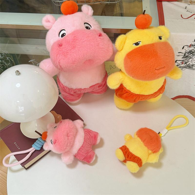 Stuffed Capybara Soft Animal Collectible Gift With Funny Cartoon Doll Pendant