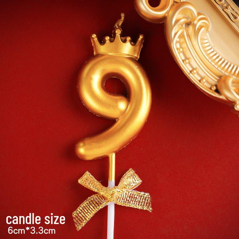 Large Gold Number Candles for First Birthday, Full Moon, Children's Cake Decorations, and Party Accessories.