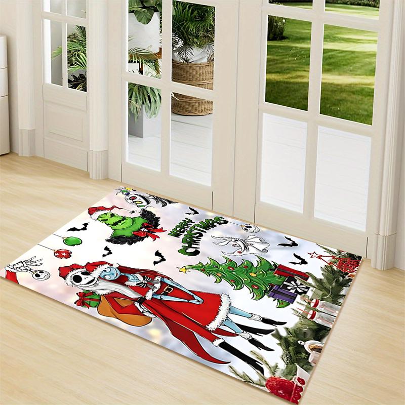 1Pc Christmas Nightmare Before Christmas Carpet Rug Soft Washable Antislip Home Living Room Sofa Mats Personalized Christmas Rug