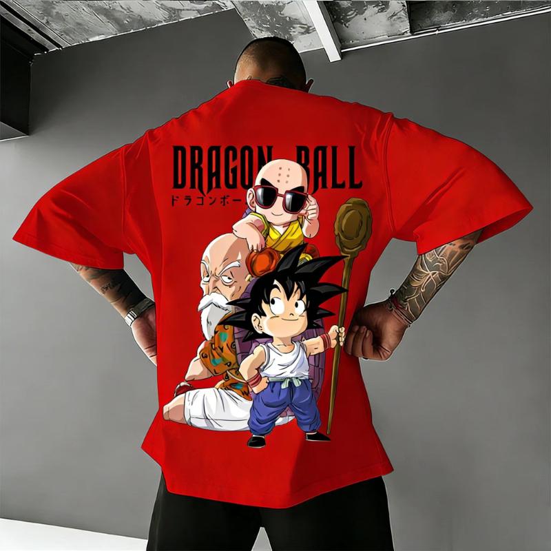 Dragon Ball Goku Anime Graphic Print TShirt Men Women Oversized Vintage Cotton Short Sleeve Casual Streetwear 2026 Summer Tops