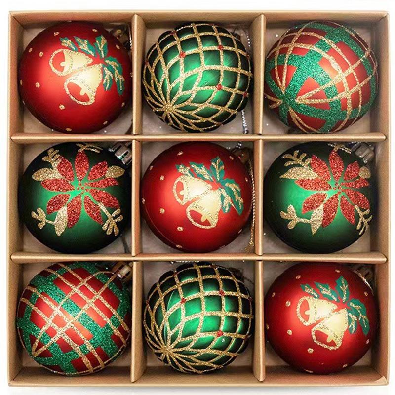 9PCS Christmas Mixed Balls Baubles Xmas Tree Ornament Christmas Home Decoration