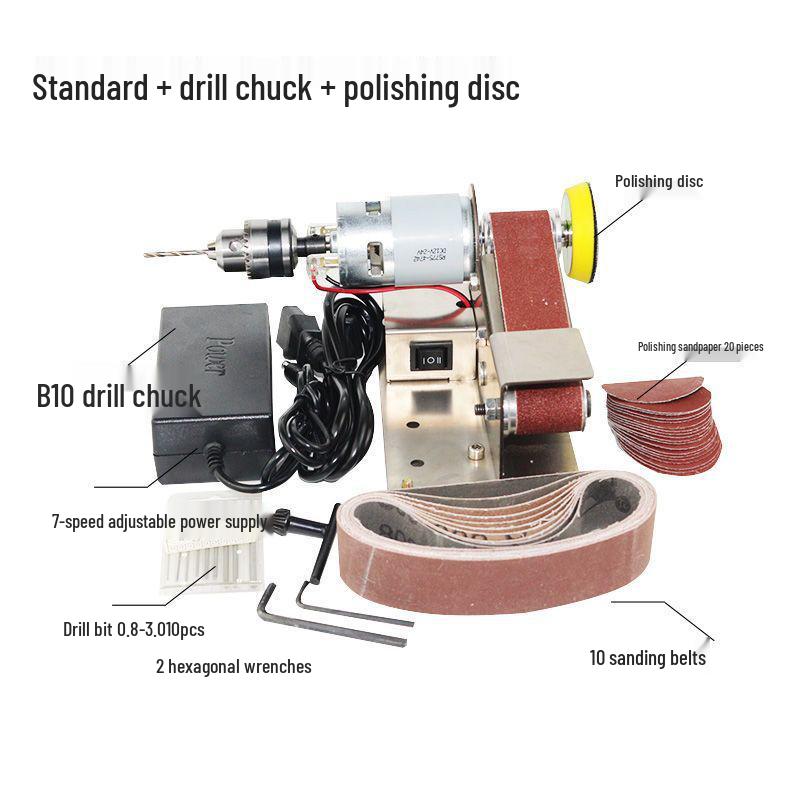 Compact Belt Sander & Knife Sharpener: 15° Angle DIY Polisher for Woodworking and Household Use