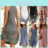 Elegante Abito Midi Estivo da Donna Boho con Splendido Stampa Floreale e Vestibilità Ampia