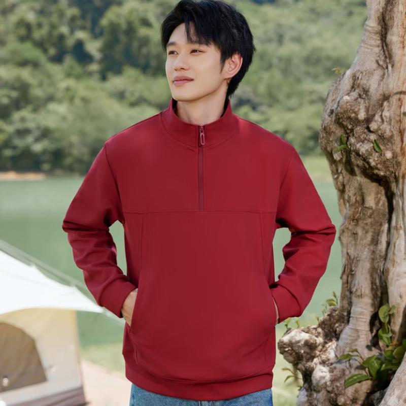 

Eliteen Unisex Stand-Collar Half-Zip Pullover Sweatshirt XL