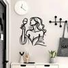 Elegant Metal Wall Art Female Sculpture Indoor Outdoor Modern Decor Minimalist Home Living Room