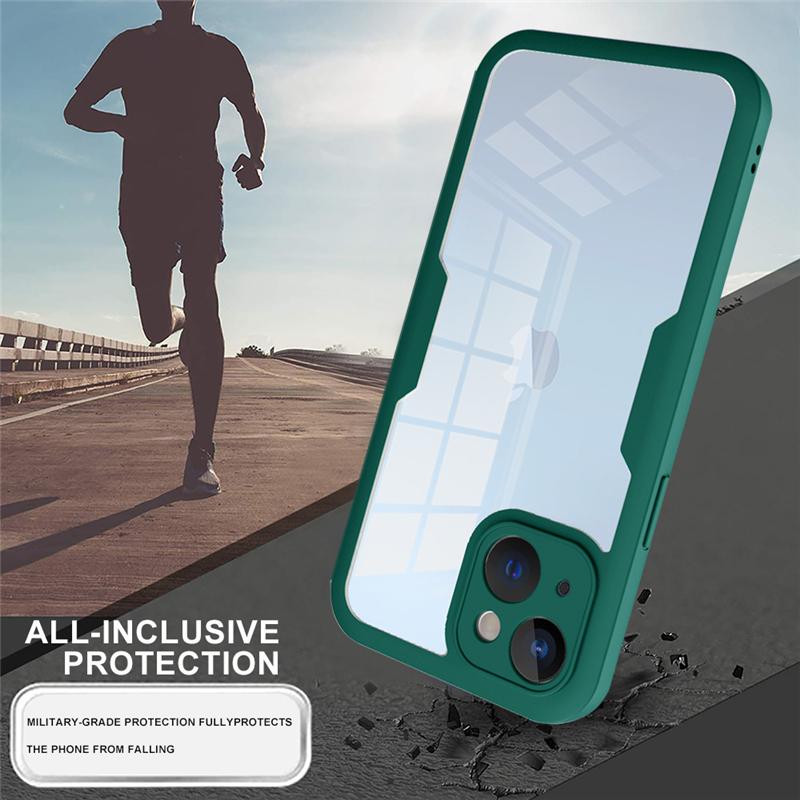 360 Full Cover Silicon Case For iPhone 16 Pro Max 15 13 11 12 14 Pro Max X XS SE 7 8 Plus With Screen Protector Shockproof Cover