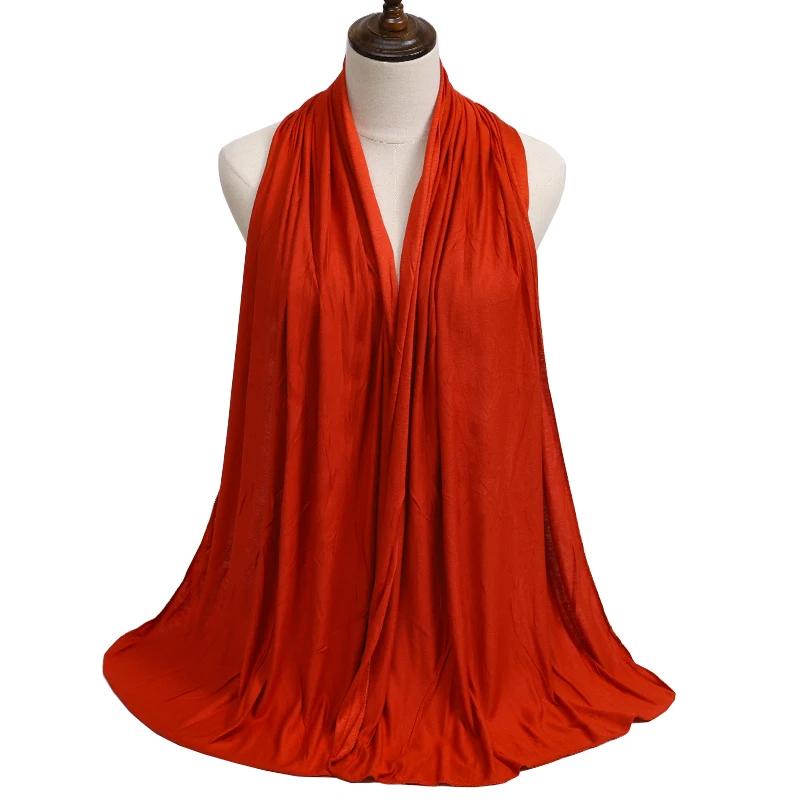 

Modal Cotton Jersey Hijab Scarf Long Muslim Shawl Plain Soft Turban Tie Head Wraps For Women Africa Headband 170X60Cm W10315WW-