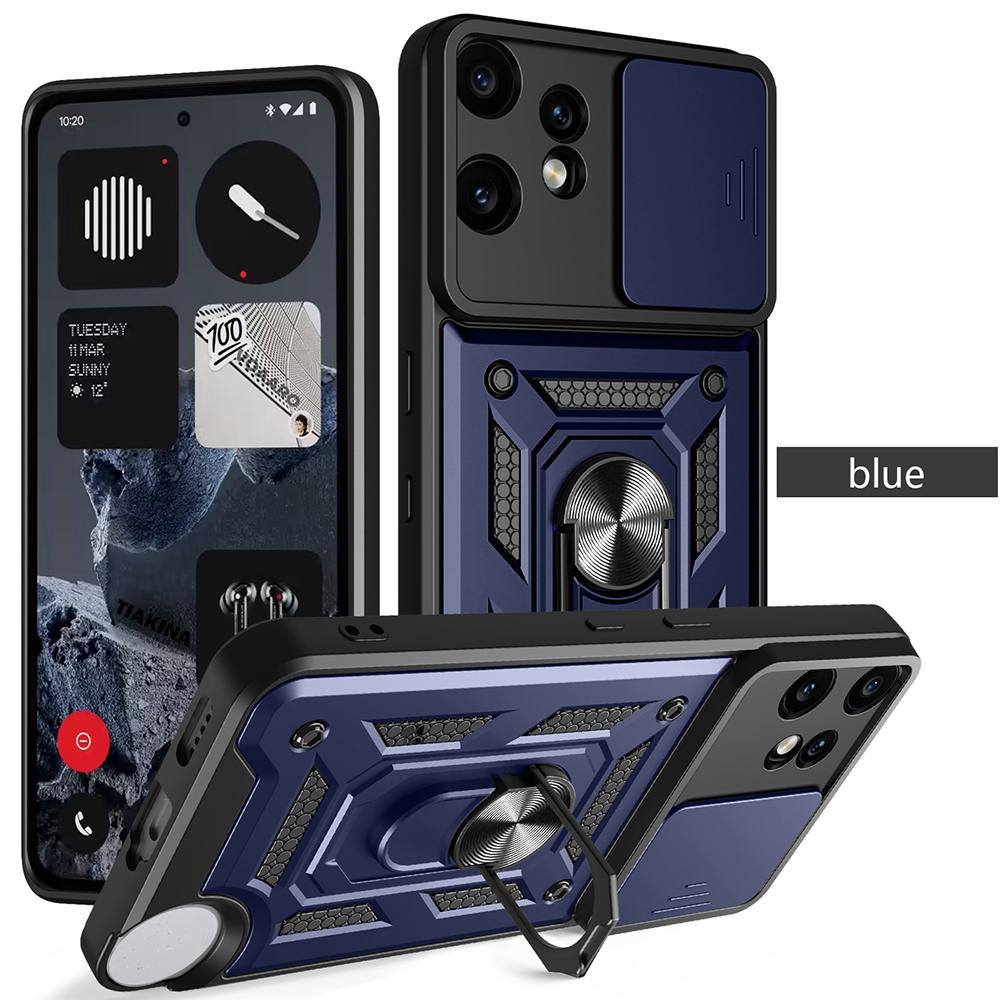 Slide Lens Armor Funda for Nothing CMF Phone 2 Pro 5G Case for Nothing CMF Phone 2 Pro 5G Case Magnetic Ring Stand Holder Cover