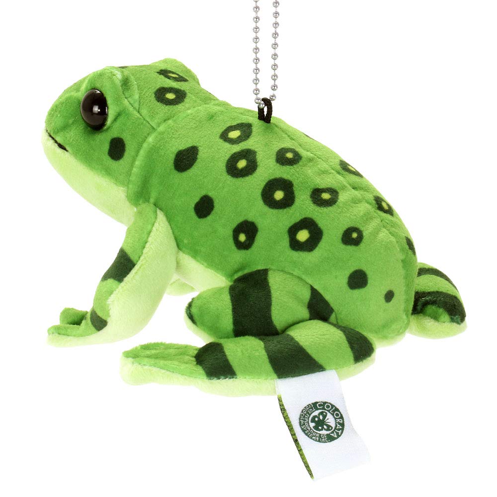 Carolata Plush Toy Mascot Okinawan Shikawa Frog (Yanbaru Creaturewith Chain) Realistic Frog Keychain Doll Gift (Twice Tested)  Christmas Present