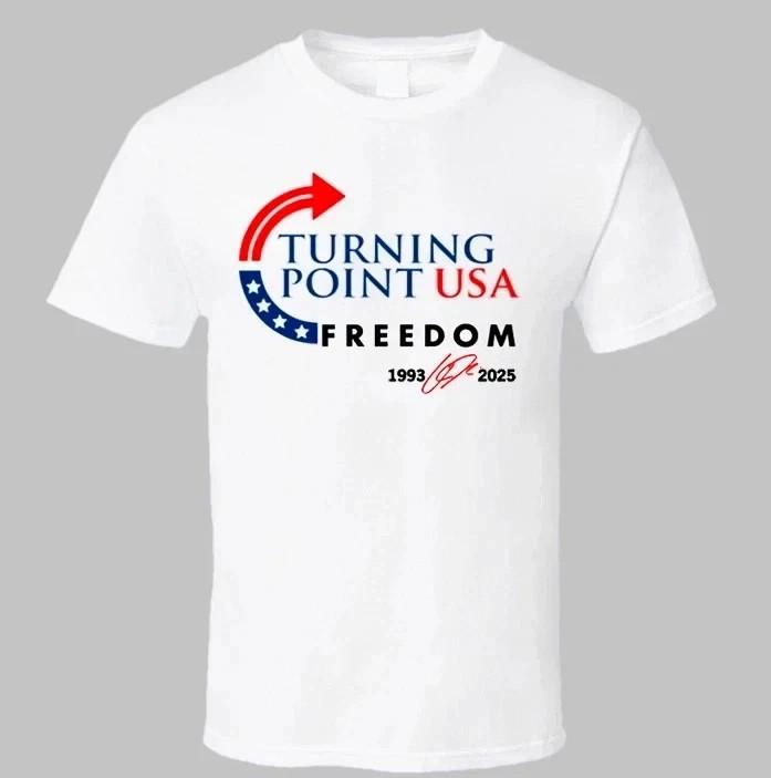 Freedom Turning Point USA Charlie Kirk T-Shirt NEW L