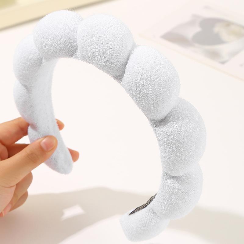1 st Handdukduk hög spishäll tvätt sminkband hårband Friterade degknyten molnsvamp pannband hårprydnad