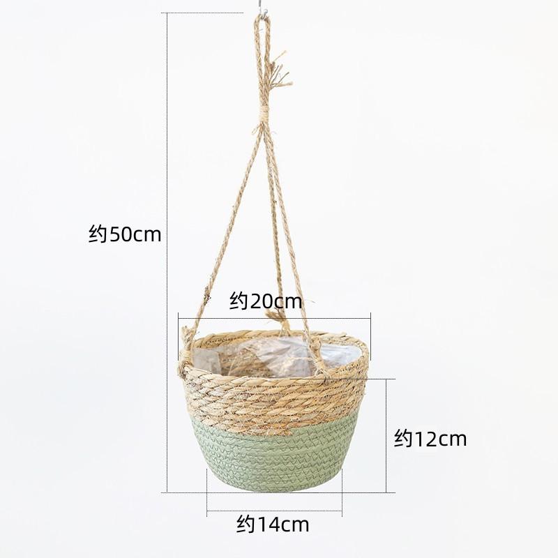 

Garden Hanging Planter Macrame Plant Storage Basket Jute Rope Woven Indoor Outdoor Flower Pot Holder Plant Hangers Home Decor