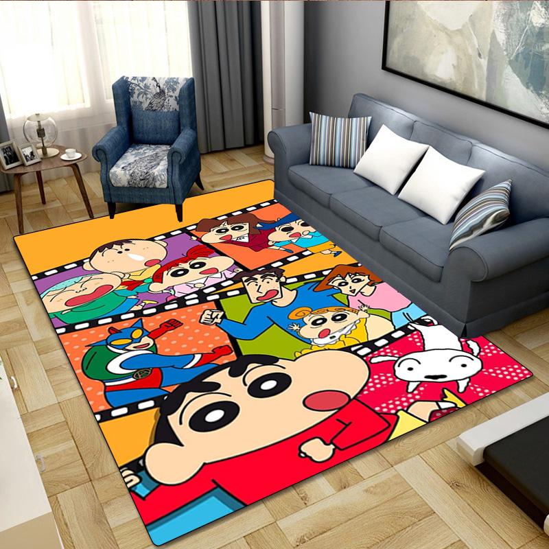 Crayon Shin-chan  Carpet Office Decorative Carpet For Living Room Bedroom Door Mat Floor Rug Computer Chair Area Rug