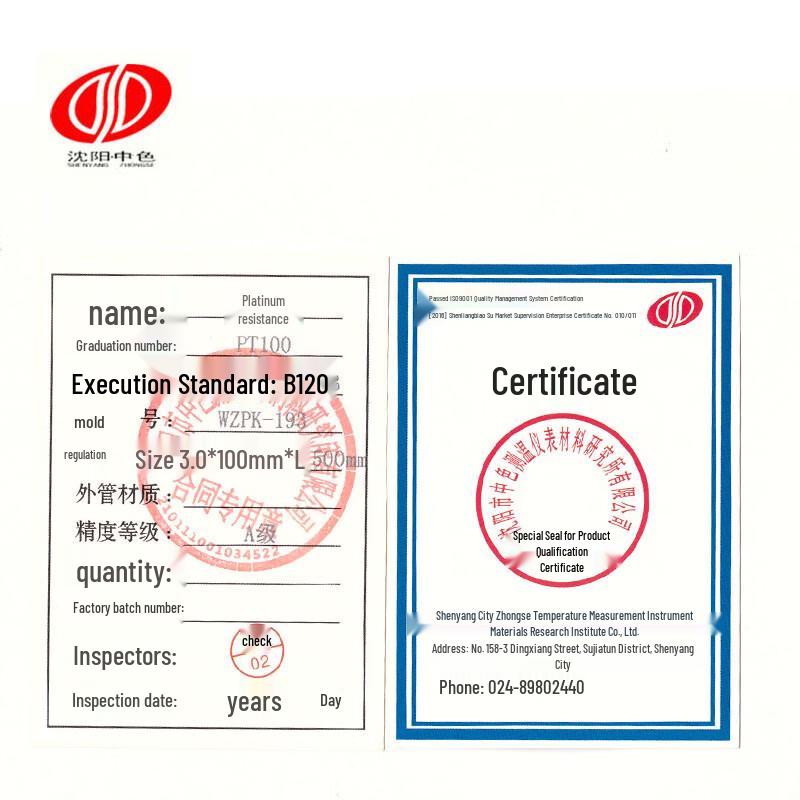 WZPK-193 Platinum RTD Temperature Sensor