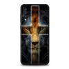 Cross Pattern Bicolor Lion Phone Case for Samsung Galaxy A56 A36 A26 A16 A34 A24 A42 A22 A20 A12 A40 A30 A10 5G Soft TPU Cover