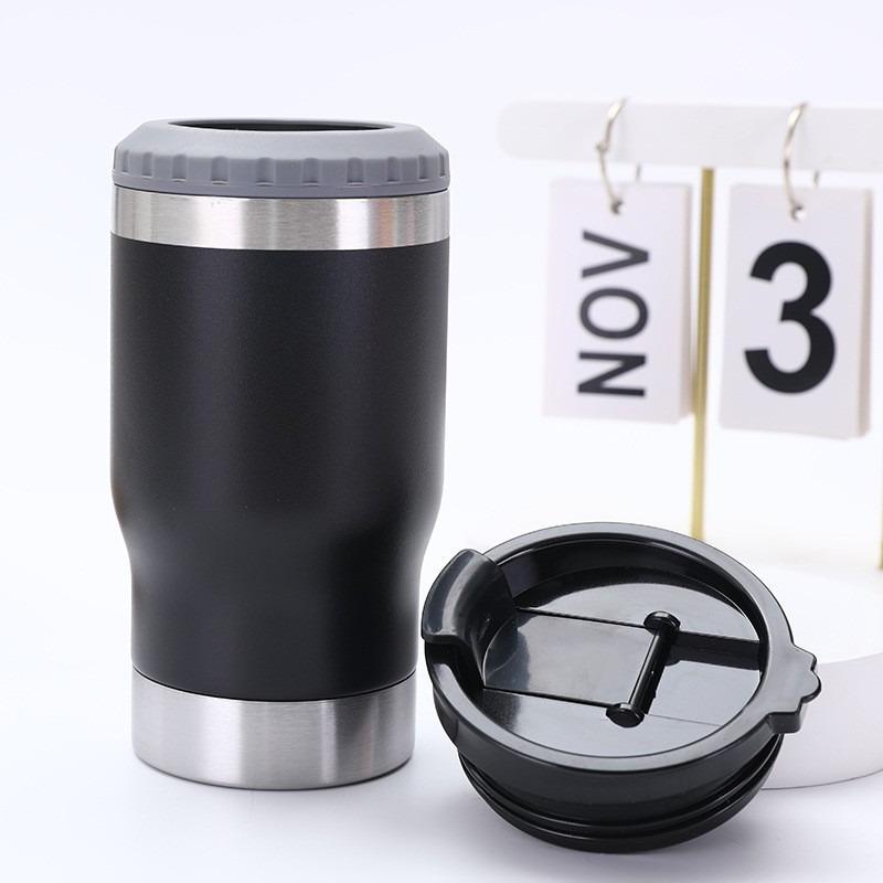 14oz Beer Mug Thermos Cup with Bottom Bottle Opener Stainless Steel Insulated Cup Portable Cold&Hot Storage Tank for Camping