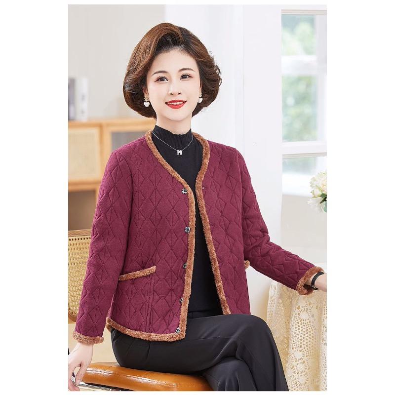 New Winter Plus Velvet Thickened Cotton Jacket for Women's Develvet Thermal Inner Outer Wear
