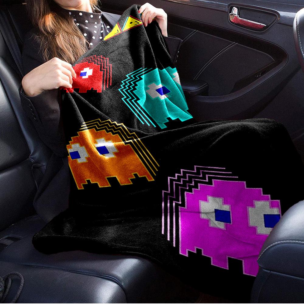 1pc Pac Man,Ghosts,RetroPrint Blanket Suitable for All Seasons, Perfect for Home, Travel, or Camping 296