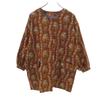 90s Old Floral Long Sleeve Corduroy Apron Wear Brown Apron Women Used