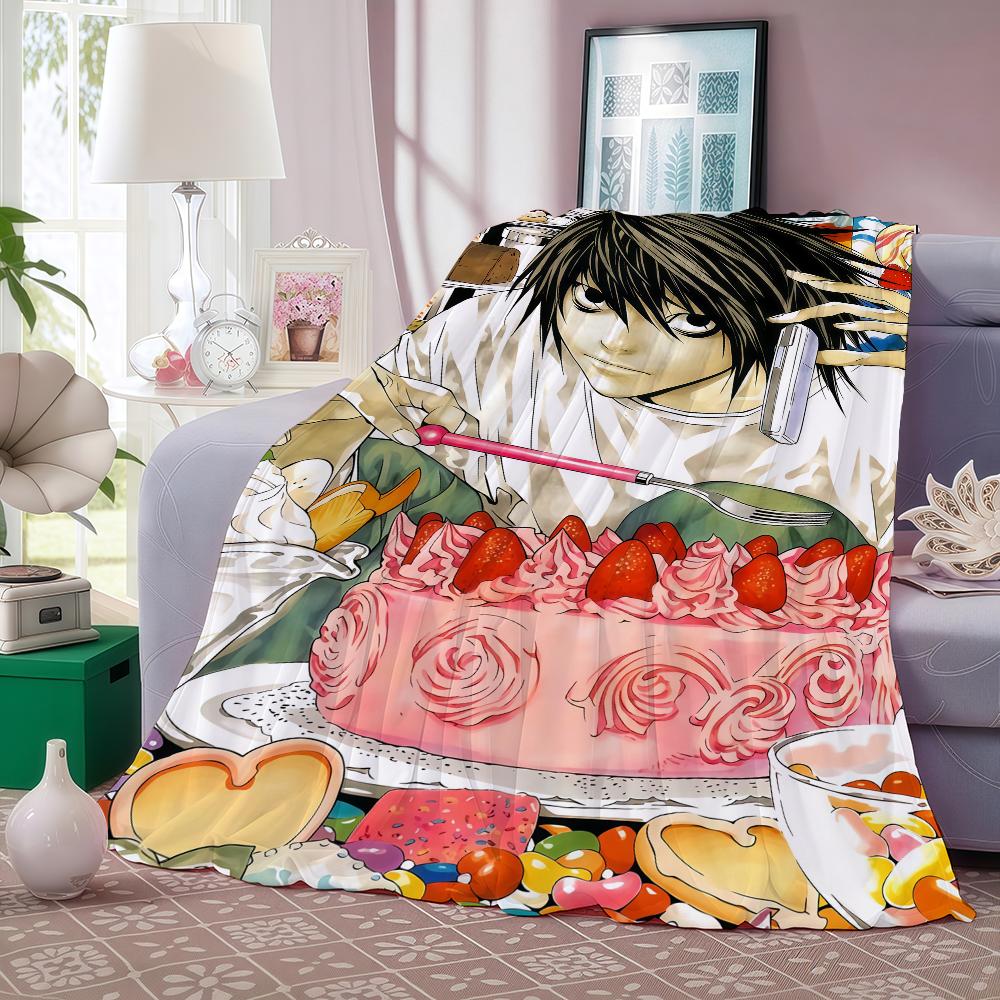 Adventure Anime Death Note Blanket For Sofa Office Bed Plane Travel Sleep Read Relax Camping Soft And Warm
