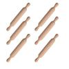 Set Of 6 Small Wooden Playdoughs Rollers Child Sized Baking Utensils Skill Development Kitchen Activity Tool