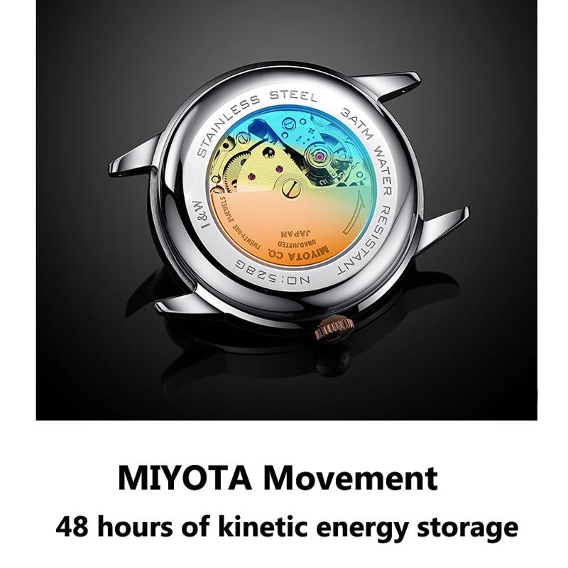 IW Blue Automat Men Watch Japan Miyota Movement Mechanical Waterproof Mens Watches Top Brand Luxury Sapphire Glass Watch Reloj