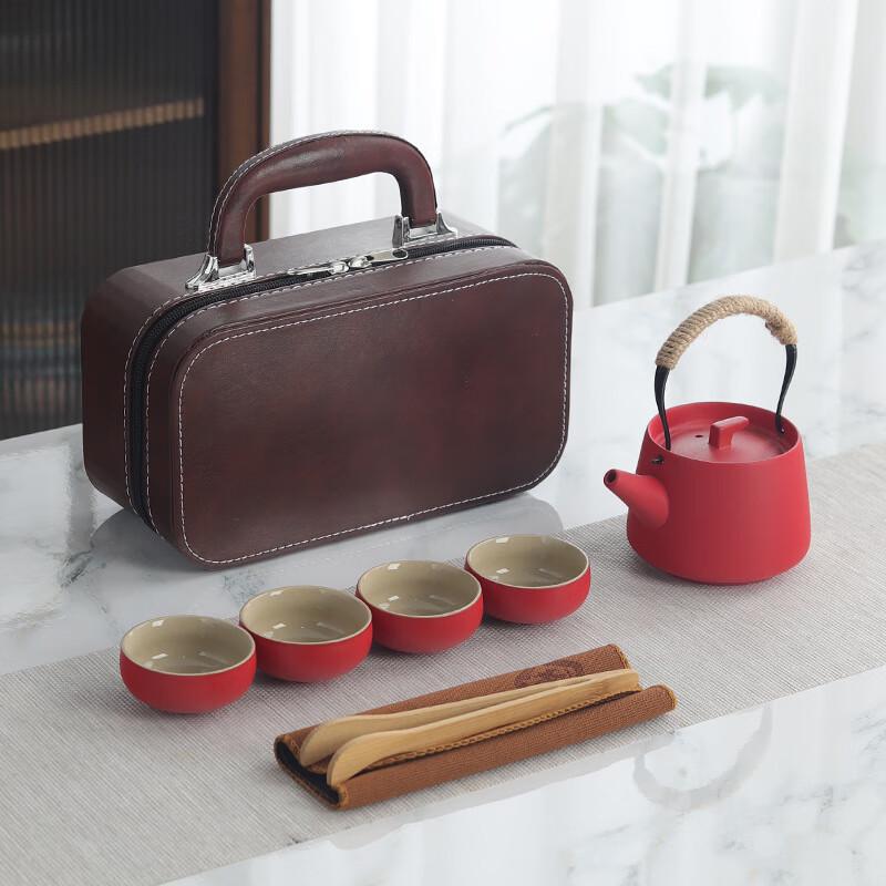 JANLA Portable Coarse Pottery Travel Tea Set