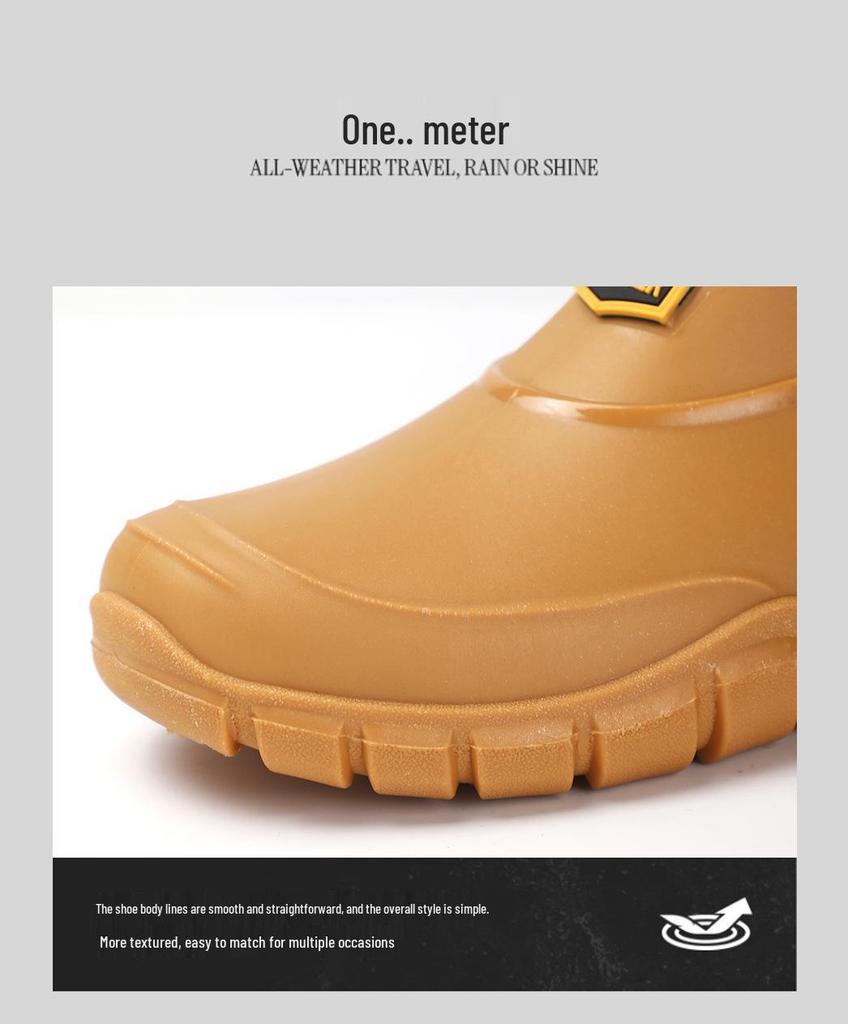Men's Waterproof Rubber Work Boots for Outdoor and Fishing