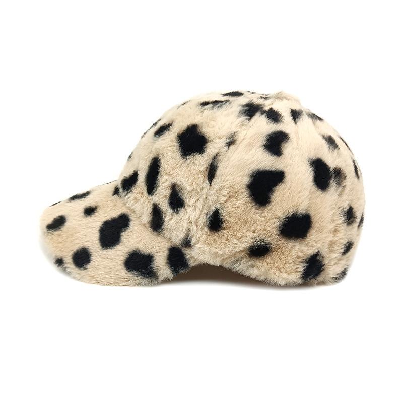 Classic Faux Fur Baseball Cap  Warm Plush Dad Hat Breathable Adjustable Winter Sun Hats For Women Outdoor