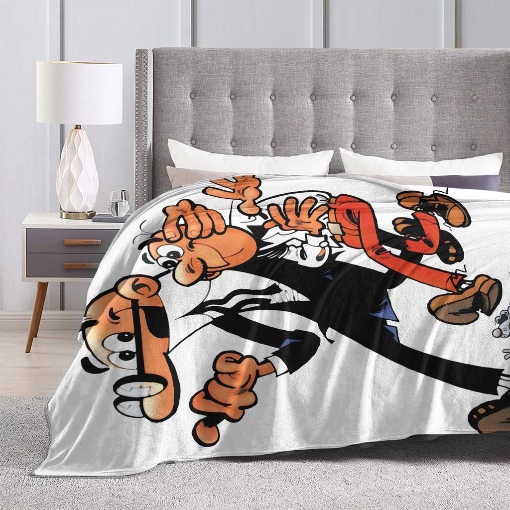 Coperta Calda per Adulti da Campeggio Mort & Phil Mortadelo y Filemón Plaid Coperta in Flanella per Divano Copridivano alla Moda